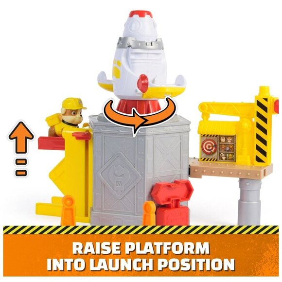 Paw Patrol Rubble & Crew Launch 'n' Spin Spaceship Playset With Rubble Figure - Picture 4 of 8